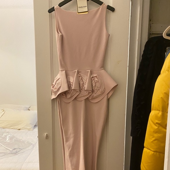 COPY - Le Petite Robe di Chiara Boni Rose Peplum Gown - Picture 5 of 12